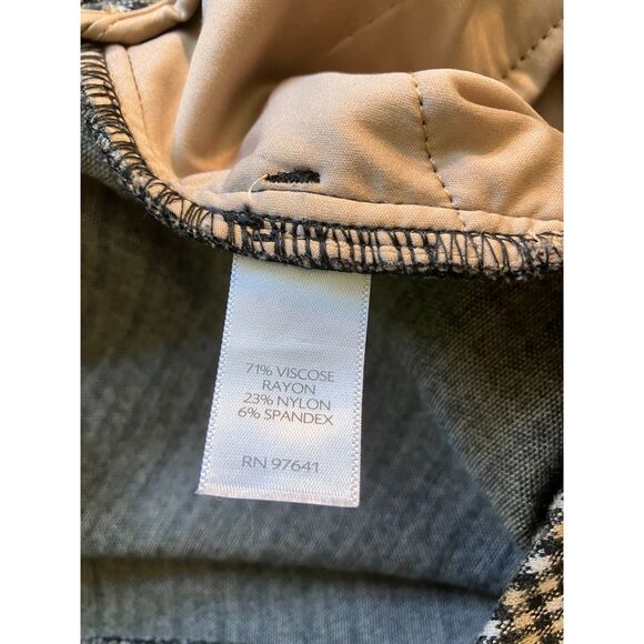 J. Jill check plaid pull on slim leg cut ponte pants - Picture 4 of 10